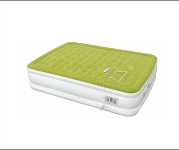 Oval beam Queen size flocked high raised air bed