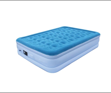 Oval beam Full size flocked high raised air bed